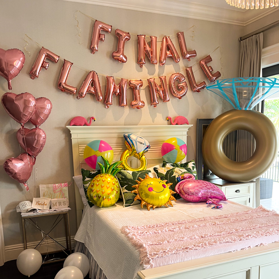 final flamingo bachelorette theme decorating