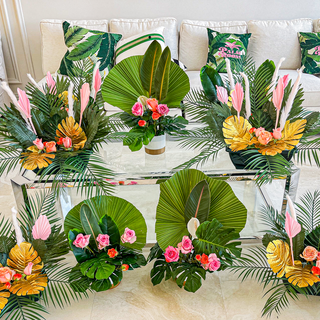 custom tropical party decorating